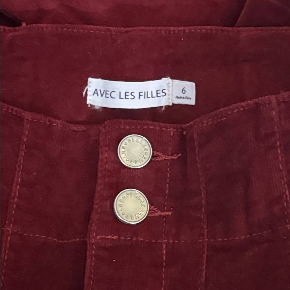Avec Les Filles Flare High-Rise Corduroy Pants size 6 - Picture 5 of 10